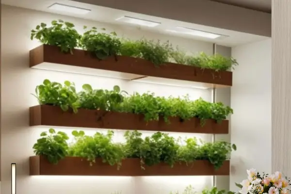  Como usar prateleiras e nichos para deixar a horta elegante